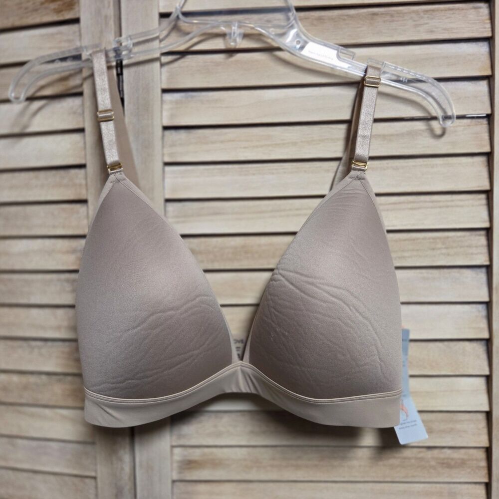 New Third Love 24/7 Classic Wireless Bra Size 34E Seamless Tan Nude